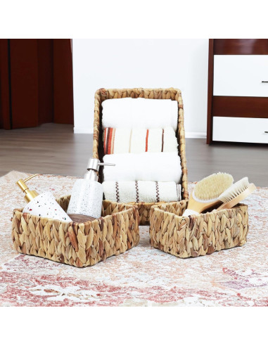 Cestas de Mimbre ORDELITE Juego de 3 para Almacenamiento