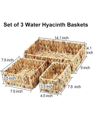 Cestas de Mimbre ORDELITE Juego de 3 para Almacenamiento