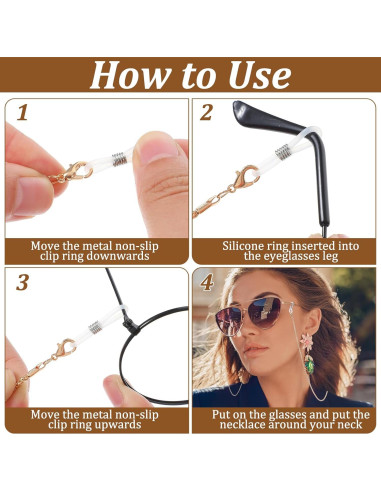 Cadena de Gafas 3PCS Larrel Ajustable 77cm Unisex