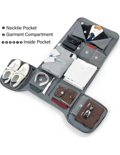 Bolsa de Viaje Hanke Duffle Negra 2 en 1 con Compartimento para Zapatos 2