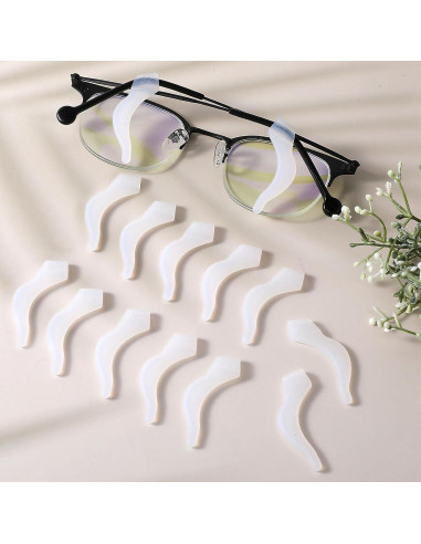 10 Pares de Ganchos de Silicona Antideslizantes para Gafas