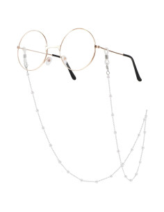 Cadenas para Gafas de Sol Qianyu 2 Pcs 70 cm Plateadas