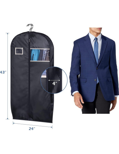 Bolsa de Traje SLEEPING LAMB 43" Resistente al Agua Negro