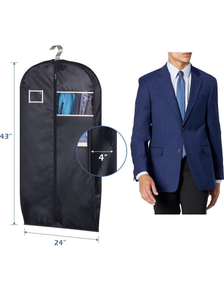 Bolsa de Traje SLEEPING LAMB 43" Resistente al Agua Negro