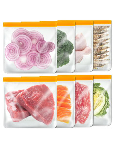 Paquete de 8 bolsas de congelador reutilizables AURUZA 27.94 cm