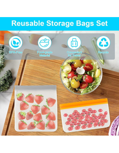 Set de 12 Bolsas Reutilizables VUEKYN para Congelador