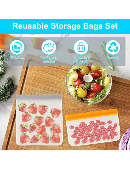 Set de 12 Bolsas Reutilizables VUEKYN para Congelador