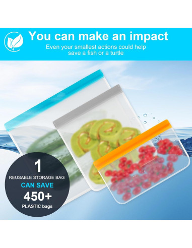 Set de 12 Bolsas Reutilizables VUEKYN para Congelador