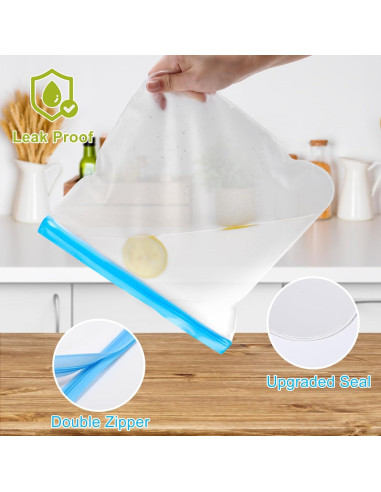 Bolsas de Congelador Reutilizables Lerine 2 Galones 33x39.6cm