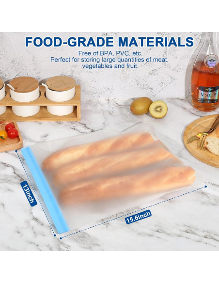 Bolsas de Congelador Reutilizables Lerine 2 Galones 33x39.6cm