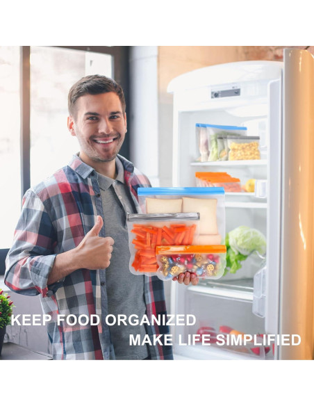 Bolsas de Congelador Reutilizables Lerine 2 Galones 33x39.6cm