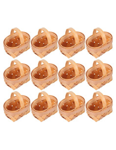 12 Mini Cestas de Madera YARNOW para Decoración y Manualidades