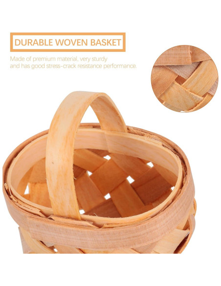 12 Mini Cestas de Madera YARNOW para Decoración y Manualidades