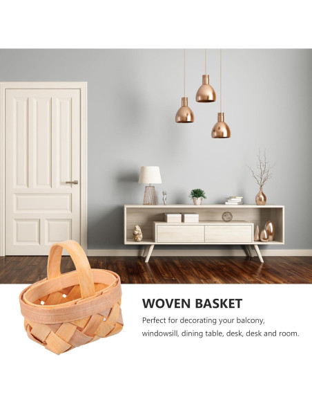 12 Mini Cestas de Madera YARNOW para Decoración y Manualidades