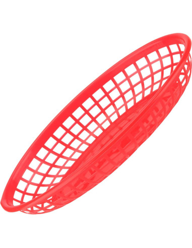 Paquete de 40 cestas de plástico HEIHAK rojas 22.9x14.5 cm