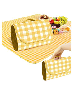 Manta de Picnic Plegable Genérico 1.02m x 1.52m Amarillo