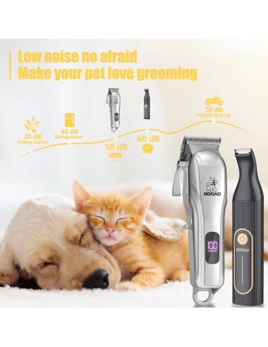 Cortadora de Pelo para Mascotas GOOAD Inalámbrica 2 en 1