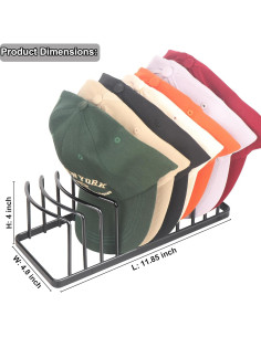 Soporte para Sombreros GallFould - Organizador de 2 Piezas Negro 2