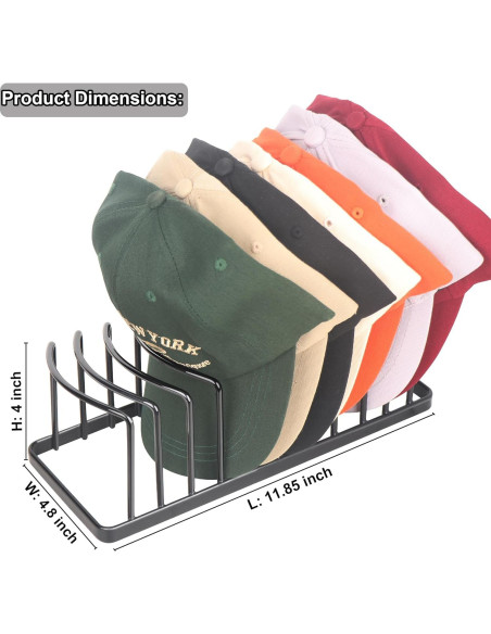 Soporte para Sombreros GallFould - Organizador de 2 Piezas Negro