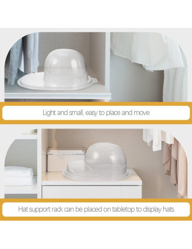 Soporte para Gorras Veemoon 12pcs PVC Transparente 24x16cm