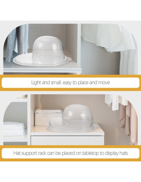 Soporte para Gorras Veemoon 12pcs PVC Transparente 24x16cm