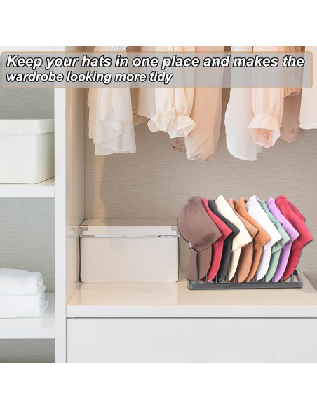 Soporte para Sombreros GallFould - Organizador de 2 Piezas Negro