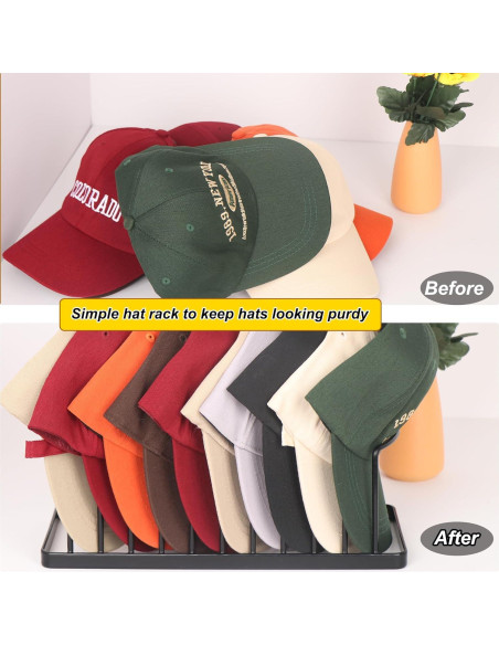 Soporte para Sombreros GallFould - Organizador de 2 Piezas Negro