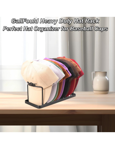 Soporte para Sombreros GallFould - Organizador de 2 Piezas Negro