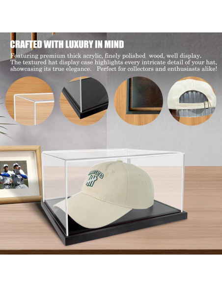 Estuche para exhibir gorras de béisbol VINJKZQ-TATUS 29x20cm