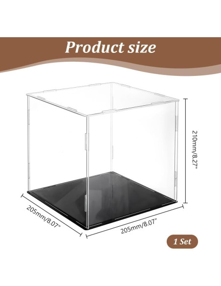 Caja de Exhibición Acrílica AHANDMAKER 20.5x20.5x21 cm