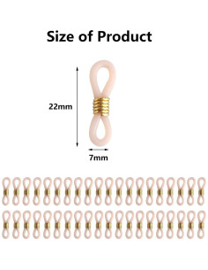 40 Conectores de Audífonos para Gafas Antipérdida Silicona 2