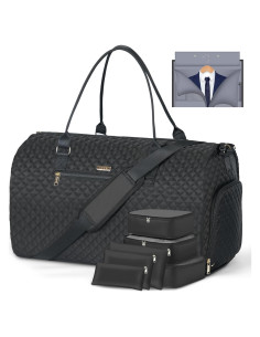 Bolsa de Ropa de Viaje Lekespring 64x28cm Negra 2 en 1