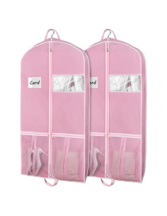Bolsas de Ropa Colgantes Zilink 43" Rosa - 2 Piezas