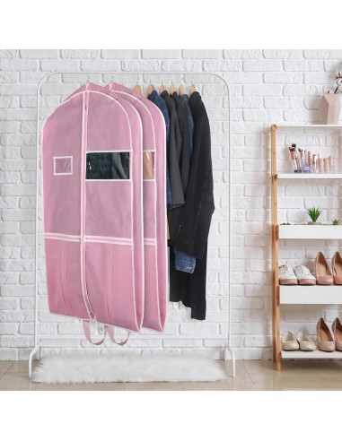 Bolsas de Ropa Colgantes Zilink 43" Rosa - 2 Piezas