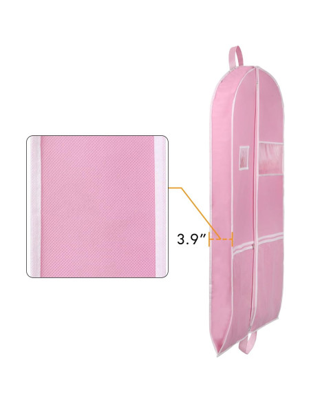 Bolsas de Ropa Colgantes Zilink 43" Rosa - 2 Piezas