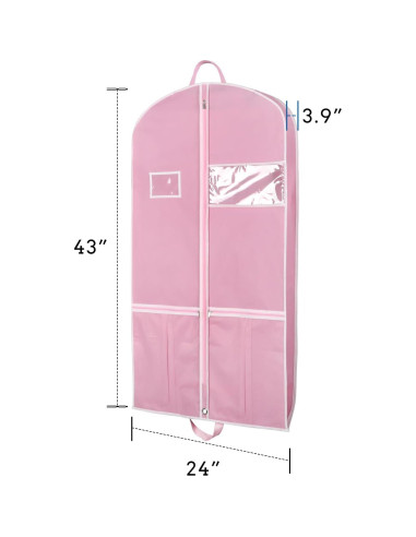 Bolsas de Ropa Colgantes Zilink 43" Rosa - 2 Piezas