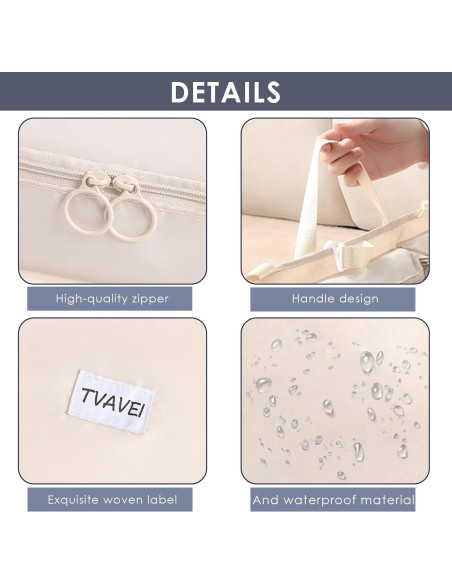 Bolsa de Ropa de Viaje ReignSword Plegable 45x37cm Blanca