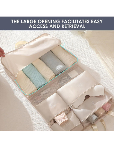 Bolsa de Ropa de Viaje ReignSword Plegable 45x37cm Blanca