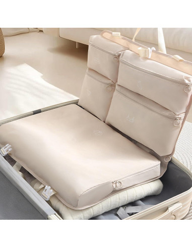 Bolsa de Ropa de Viaje ReignSword Plegable 45x37cm Blanca