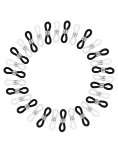 30 Retenedores de Audífono para Gafas CSLJMY - Blanco/Negro