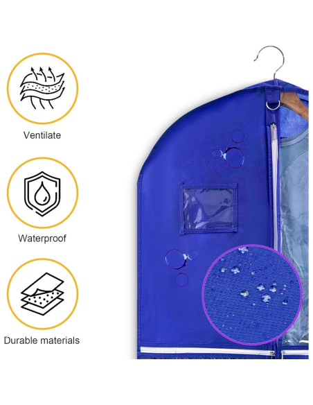 Bolsa de Ropa Colgante QEES 101.6 cm Azul Impermeable