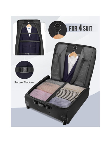 Bolsa de Ropa Rodante MATEIN con Compartimento para Laptop 43.9 cm