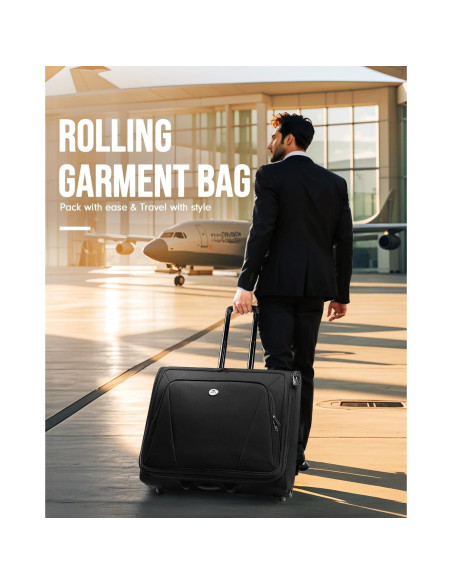 Bolsa de Ropa Rodante MATEIN con Compartimento para Laptop 43.9 cm