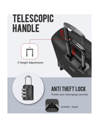 Bolsa de Ropa Rodante MATEIN con Compartimento para Laptop 43.9 cm