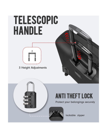 Bolsa de Ropa Rodante MATEIN con Compartimento para Laptop 43.9 cm