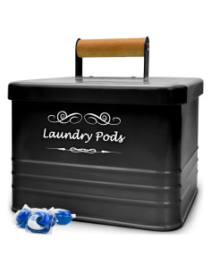 Contenedor de Cápsulas de Lavandería ELITAPRO - Metal Negro