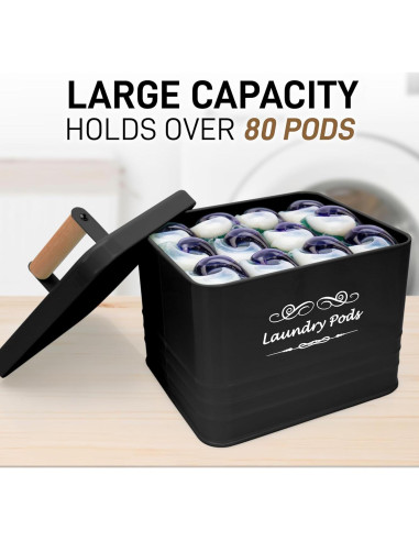 Contenedor de Cápsulas de Lavandería ELITAPRO - Metal Negro
