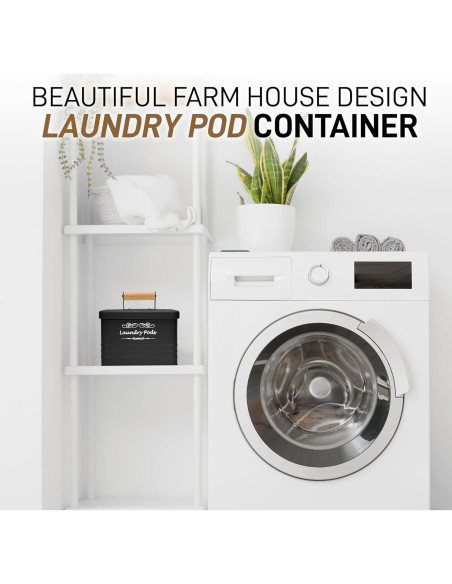 Contenedor de Cápsulas de Lavandería ELITAPRO - Metal Negro