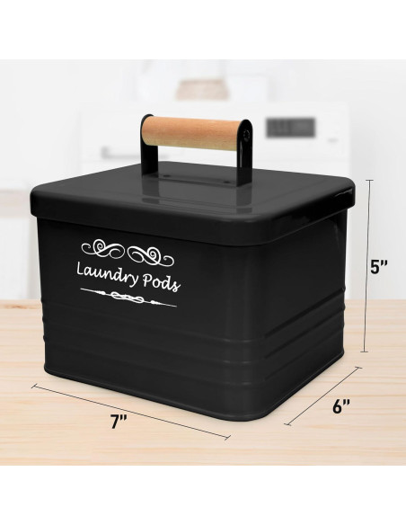 Contenedor de Cápsulas de Lavandería ELITAPRO - Metal Negro