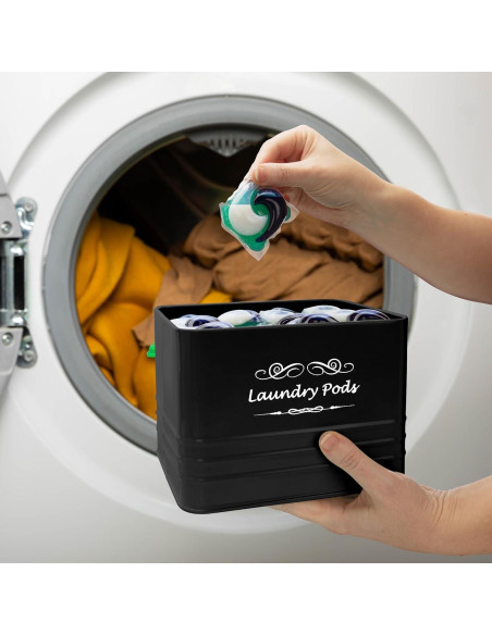 Contenedor de Cápsulas de Lavandería ELITAPRO - Metal Negro